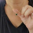 Pear Drop Emerald 14K Yellow Gold Necklace 