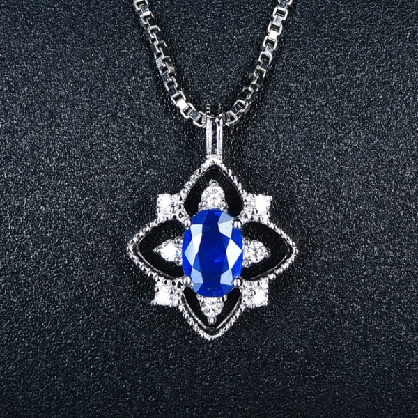 Natural Sapphire & Diamond Vintage Necklace SS2012