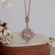 Vintage Style Morganite & Diamond Necklace 