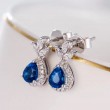 Pear Sapphire & Marquise Diamond Earrings SS3011