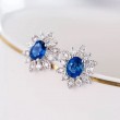 Oval Sapphire & Diamond Vintage Earrings SS3021