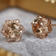 Morganite & Diamond Sunflower Earrings SS3005