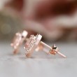 Morganite & Diamond Stud Earrings SS3004