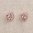 Morganite & Diamond Stud Earrings SS3004