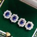 Ceylon Sapphire & Diamond Vintage Earrings SS3010