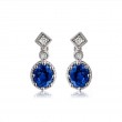 Blue Sapphire & Diamond Vintage Earrings SS3022