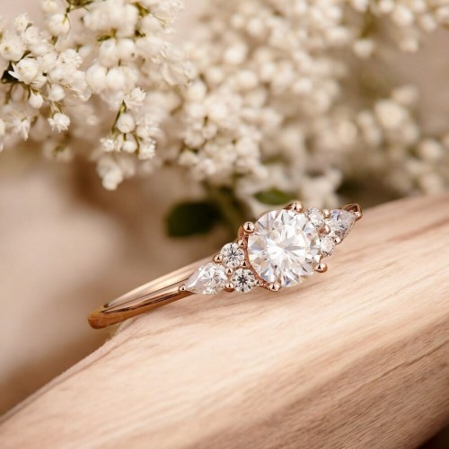 Pear Drop Diamond Engagement Ring 