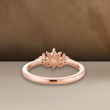 Princess Square Diamond Gold Proposal Ring 