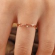 Minimal Leaf Diamond Gold  Ring SS0074