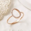 Oval Shape Diamond Open Circle Ring SS0033