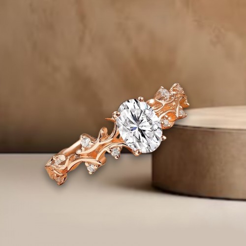 Oval Diamond Engagement Ring Ivy Design 