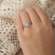 Vintage Cluster Diamond White Gold Ring SS0196