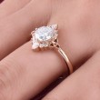 HRD Certificate Drop Diamond Engagement Ring  