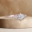 Princess Square Diamond Gold Wedding Ring 