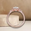 Princess Square Diamond Gold Wedding Ring 