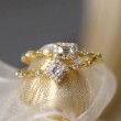 Princess Diamond Rococo Style Gold Ring SS0085