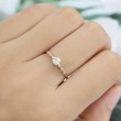 Milgrain Diamond Solitaire Gold Ring SS0035