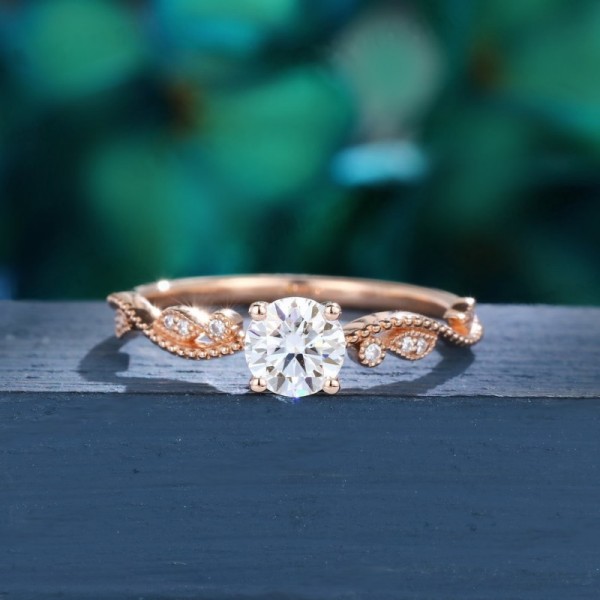 0.44 Carat Diamonds Vintage Leaf Ring SS0193