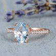 Aquamarine & Diamond Engagement Ring SS0015