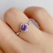 Amethyst Tourmaline Diamond Ring SS0114