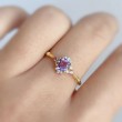 Amethyst Tourmaline Diamond Ring SS0114