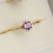 Amethyst Tourmaline Diamond Ring SS0114