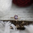 Oval Amethyst & Diamond Vintage Ring SS0144