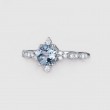 Aquamarine & Diamond Vintage Style Ring SS0334