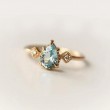 Drop Aquamarine & Diamond Engagement Ring SS0331