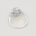 Aquamarine & Diamond Leaf Floral Ring SS0328