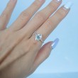 Natural Oval Aquamarine & Diamond Ring SS0246