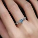Natural Aquamarine & Diamond Design Ring 