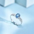 Aquamarine & Diamond White Gold Ring SS0103