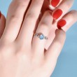 Aquamarine & Diamond White Gold Ring SS0103