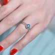 Aquamarine & Diamond White Gold Ring SS0103