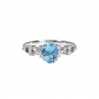 Aquamarine & Diamond White Gold Ring SS0103