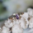 Drop Amethyst & Diamond Gold Ring SS0038