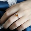 Drop Citrine & Diamond Set Wedding Rings SS0244