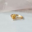 Drop Citrine & Diamond Set Wedding Rings SS0244