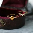 Drop Citrine & Diamond Set Wedding Rings SS0244