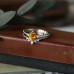 Drop Citrine & Diamond Set Wedding Rings SS0244