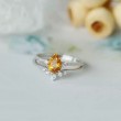 Drop Citrine & Diamond Set Wedding Rings SS0244