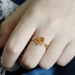 Drop Citrine & Diamond Set Wedding Rings SS0244