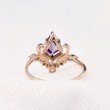 Kite Amethyst And Diamond Design Ring 