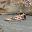 Kite Amethyst & Diamond Leaf Ivy Ring 