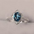 London Blue Topaz & Diamond Ring SS0063