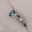 London Blue Topaz & Diamond Ring SS0063