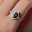 London Blue Topaz & Diamond Ring SS0063