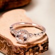 Morganite & Diamond Vintage Milgrain Ring 