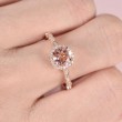 Morganite & Diamond Vintage Milgrain Ring 